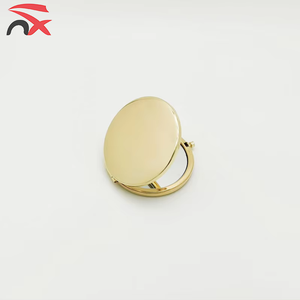 Custom logo Nuoxin Factory Stainless Steel Small Round Metal Compact Makeup Mirror for Beauty