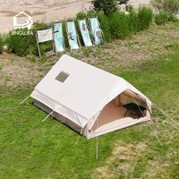 Tente de camping gonflable d'extérieur facile à installer, imperméable, avec pompe manuelle