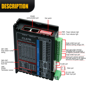 ชุดมอเตอร์สเต็ปเปอร์ HLTNC DC NEMA 23 4.2A 24V <span class=keywords><strong>2</strong></span> เฟส 1.2nm 2nm <span class=keywords><strong>2</strong></span>.5nm 3nm ระบบควบคุมแบบวงปิด CL57R ไดรเวอร์แบบปิด สำหรับเครื่อง CNC Router - Product Image 4