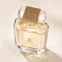Flacon de parfum en verre vide de luxe de 100 ml avec bouchon, flacons de spray de Cologne rectangulaires personnalisés avec boîte et sac