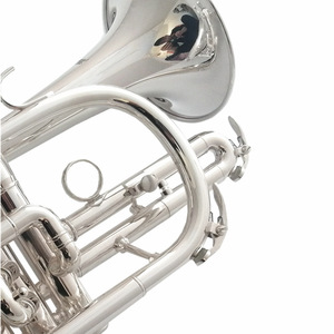 Instrumento de <span class=keywords><strong>corneta</strong></span> Chapado en plata, latón occidental con <span class=keywords><strong>llave</strong></span> B-flat - Product Image 3