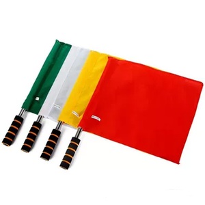Traffic <b>Safety</b> Flags Polyester Match Hand Signal Flags for Football Soccer Sports Handheld Referee Flags Event Usage - Product Image 1