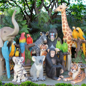 Reus Grote Hars Glasvezel Jungle Safari Dier Giraffe Zebra Tijger Aap Beeldhouwwerk Standbeeld Tuin <span class=keywords><strong>Ornament</strong></span> Voor Tuin - Product Image 5