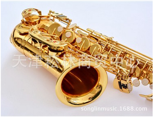 <span class=keywords><strong>Saxophone</strong></span> alto professionnel de haute qualité Surface de laque d'or bon marché avec matériau en laiton EB Tone - Product Image 2