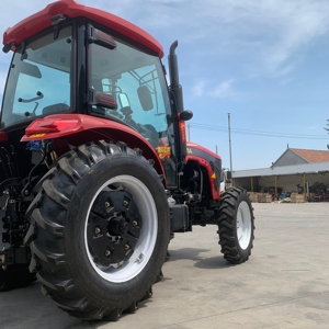 Tracteur agricole Xinshang 140HP 4x4, couleur rouge, transmission par engrenages, haute productivité, tracteur à roues avec moteur Weichai - Product Image 2
