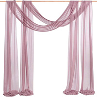 Rideaux de fond de scène de mariage Y-Q075 en tissu mousseline nacré pour décoration d'événements et de fêtes