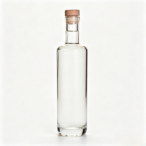 Botella de Vidrio Cristalino Premium de 700ml/500ml con Fondo Reforzado para Vodka, Ron, Whisky, Licores y Bebidas Espirituosas de Alta Calidad - Product Image 1