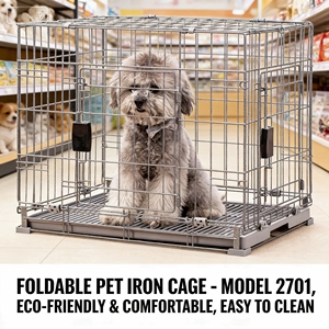 Cage pliable pour animaux de compagnie, modèle 2701, écologique, confortable et facile à nettoyer |   Pour chiens, chats, lapins, poulets, canards et oies - Product Image 1