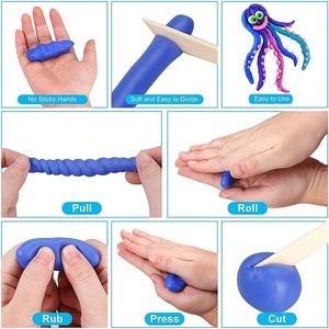 LISI Kit d'<span class=keywords><strong>argile</strong></span> de <span class=keywords><strong>cuisson</strong></span> au <span class=keywords><strong>four</strong></span> en polymère 32 couleurs non toxique avec outils de sculpture Assortiment de fournitures d'art pour enfants - Product Image 3
