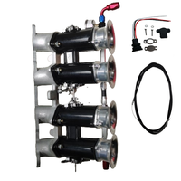 Kit Throttle Body TZ7-2-45B-1 FAJS 40/42/45/48/50/55DCOE untuk VOLVO PENTA B200/230, Mengubah Karburator ke EFI, HITAM atau PERAK