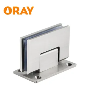 Charnière de douche murale sans cadre à 90 degrés de style moderne en acier inoxydable 304 porte pivotante mur à écran en verre - Product Image 1