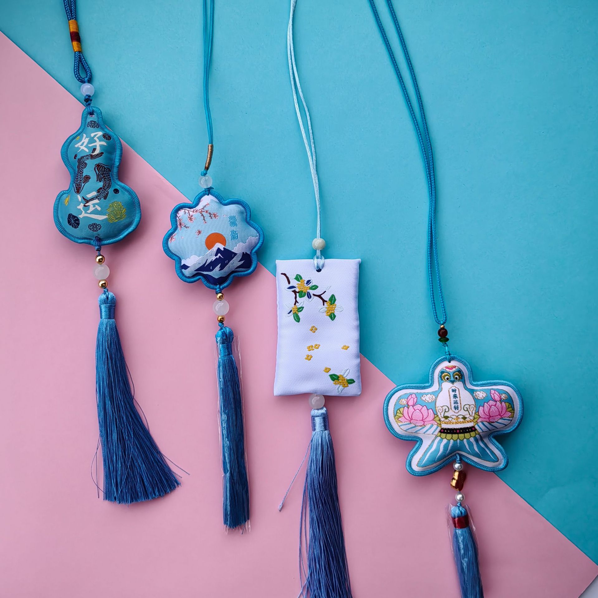 Мультяшная сумка Xiangyun, вышивка, авторство, ароматный автомобиль Omamori, вышивка крестиком и рукоделие
