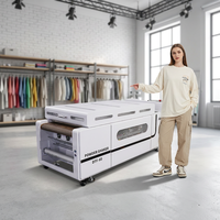 AUDLEY Machine de séchage et de poudrage DTF 60 cm à haute capacité de production, avec polymérisation thermique automatique, pour imprimante T-shirt 4 têtes