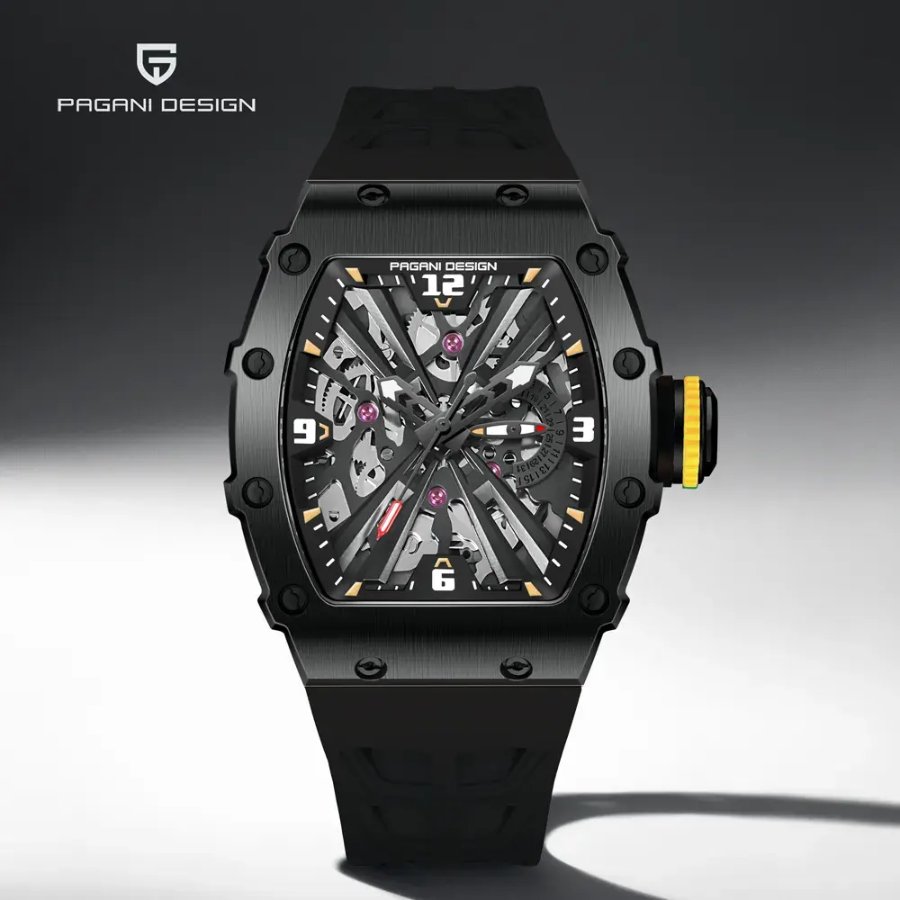 PAGANI DESIGN Men Quartz Watches 2023 Top Brand Luxury Hollow Watch for Men VH65 Movement Sport Waterproof Sapphire Mirror Clock