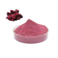 Poudre d'extrait de fleur de roselle 100% naturelle, extrait de plante d'hibiscus