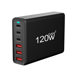 <span class=keywords><strong>USB</strong></span> C 120W 6 Cổng Sạc Pd 65W Gan Nhanh Chóng Điện Thoại Sạc Trạm Đối Với iPhone iPad Máy Tính Bảng Máy Tính Xách Tay Qc3.0 <span class=keywords><strong>USB</strong></span> Du Lịch Tường Sạc - Product Image 1