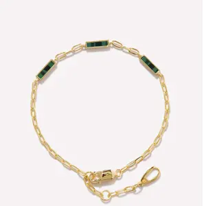 Inspired Stainless Steel jewelry Malachite bracelet Classic fashion women's jewelry waterproof low allergy