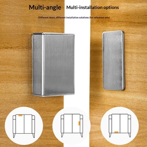 <span class=keywords><strong>Dispositif</strong></span> <span class=keywords><strong>de</strong></span> <span class=keywords><strong>fermeture</strong></span> <span class=keywords><strong>de</strong></span> <span class=keywords><strong>porte</strong></span> d'armoire invisible, ultra-fin, magnétique puissant, en acier inoxydable, moderne et simple, sans perçage - Product Image 1