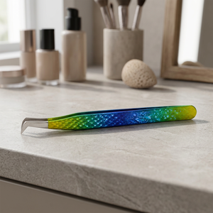 Pinzas de Precisión para Pestañas de Acero Inoxidable con Punta Curva Suave para Extensión de Pestañas con Agarre Personalizado - Product Image 2
