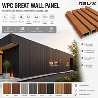 Panneau mural WPC en gros, type Grande Muraille, rainuré 3D, étanche, pour revêtement extérieur, lambris extérieur, commerce et divertissement