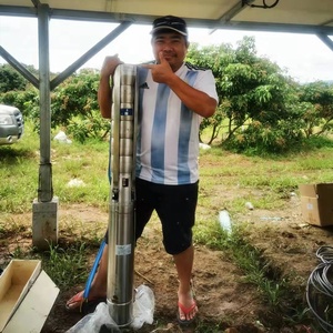 Handuro lai năng lượng mặt trời 10HP áp lực cao không gỉ cánh quạt năng lượng mặt trời DC nước bơm chìm năng lượng mặt trời Máy bơm nước giếng sâu - Product Image 6