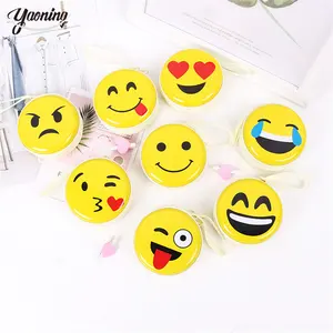 winter spring hot selling children's fashion smiling face design metal round keychain wallet coin purse mini coin change purse