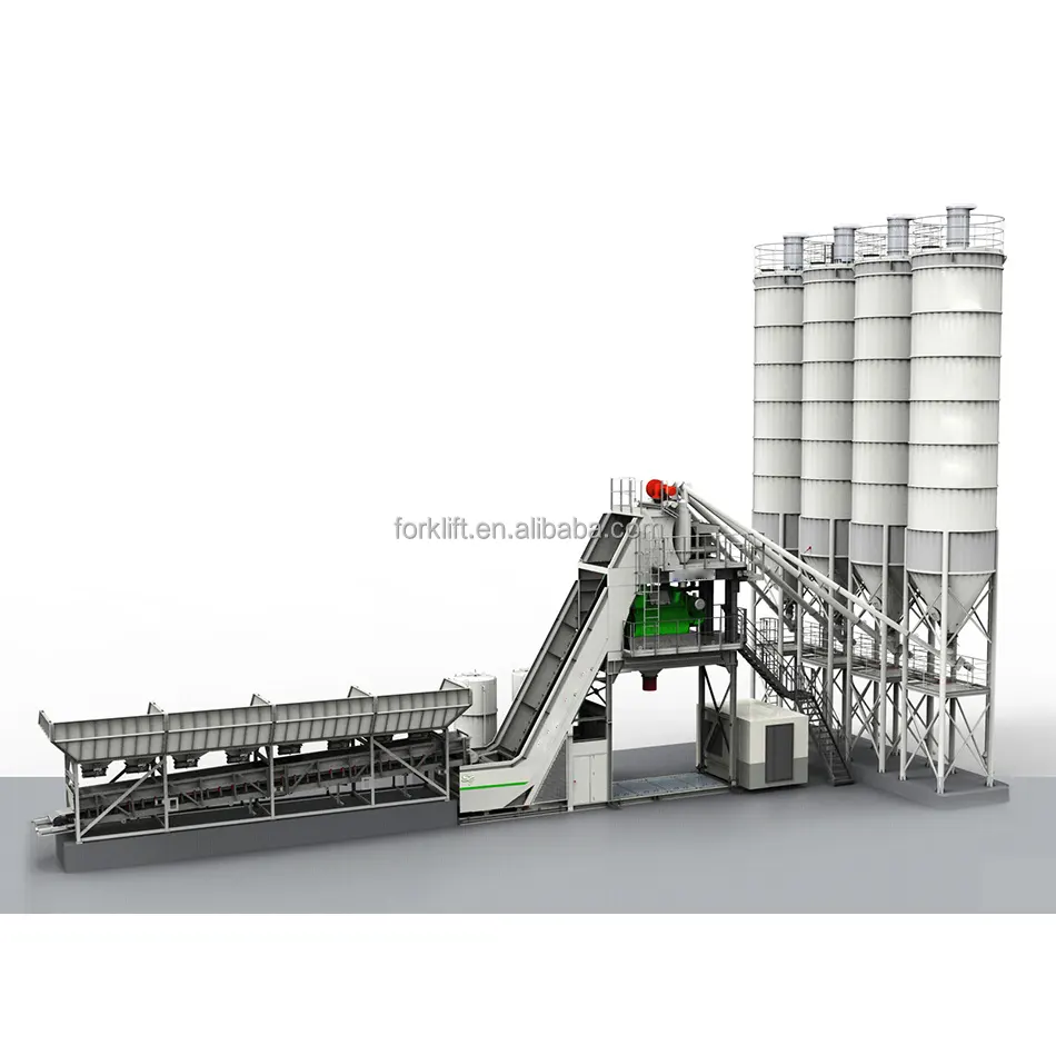 HZS120VG beton karıştırma istasyonu verimliliği 120cbm/h satışa