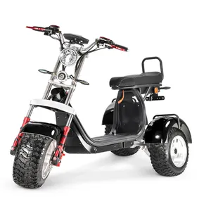 Skuter listrik 3 roda, untuk dewasa sepeda roda tiga model CP-7 fleksibel 4000W daya kuat ganda motor becak listrik dengan tempat duduk dewasa