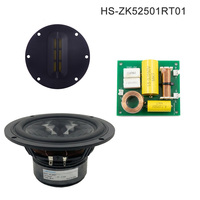 Samtronic HI-FI 2 voies 2 unités de haut-parleurs DIY (Tweeter à ruban + Haut-parleur de médium + Filtres de crossover) Audio pour enceinte bibliothèque DIY