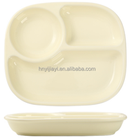 Assiette en céramique pour petit-déjeuner individuel, design à trois compartiments, assiettes quantitatives pour réduire la consommation de graisse