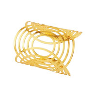 Bracelet Manchette Punk Plaqué Or Massif et Irrégulier, Bracelet Ouvert Large pour Femmes, Cadeau Tendance