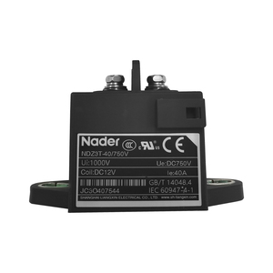 Contactor Magnético de CC de Alto Voltaje NDZ3T-40, 1000V, 40 Amperios, Voltajes de Bobina CC 12V/24V/48V, CE TUV, para una Vida Útil de 200,000 Ciclos - Product Image 1