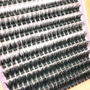 Cils en grappe synthétiques 3D style explosif auto-adhésifs pour extensions de cils DIY, cils en éventail à marque privée - Product Image 2
