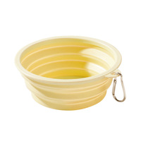 Bol pour animaux de compagnie pliable et portable en élastomère thermoplastique, base antidérapante, étanche, pour l'alimentation en eau et en nourriture en extérieur, pliable