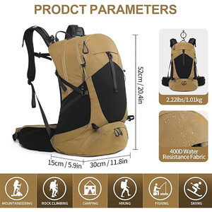 35L Camping Backpack Suitable for Mountaineering Outdoor Sports <b>Multiple</b> Compartments Men's Trekking Hiking Backpack - Product Image 3