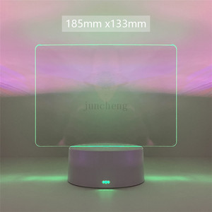 RGB发光二极管灯座，用于3D发光二极管夜灯ABS亚克力黑色3D发光二极管灯座，带<span class=keywords><strong>BT</strong></span>扬声器 - Product Image 5