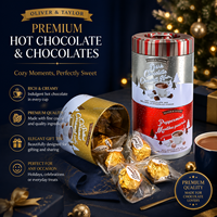 Boîte de rangement en métal empilable à 3 niveaux avec logo de la marque JYB imprimé, boîte vide multi-couches, boîte à chocolat, boîte à bonbons pour cadeau de Noël