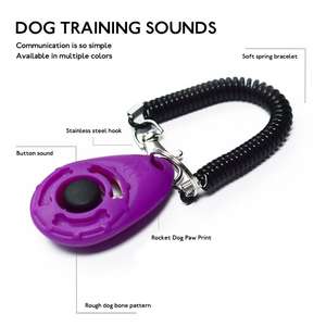 Juego de Clickers de Entrenamiento para Mascotas Rarlon, Paquete de 4 Clickers de Plástico para Entrenamiento de Agilidad Canina con Correa para la Muñeca, Suministros para Mascotas - Product Image 4