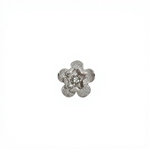 Anillo de Cóctel con Circonita Cúbica en Forma de Flor, Plata 925 con Engaste Pavé, Joyería de Lujo para Compromiso de Mujer - Product Image 1