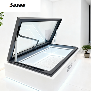 Fenêtre <span class=keywords><strong>de</strong></span> <span class=keywords><strong>toit</strong></span> battante en aluminium à feuille unique pour puits <span class=keywords><strong>de</strong></span> lumière <span class=keywords><strong>de</strong></span> sous-sol, étanche, éclairage naturel, ventilation, anti-corrosion - Product Image 2