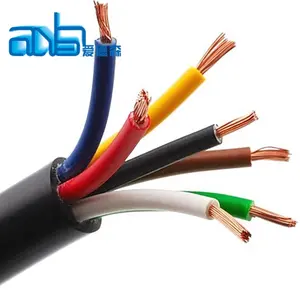 24AWG UL2464 멀티 코어 컴퓨터 케이블 와이어 빨강 및 검정 및 노랑 PVC 차폐 구리 도체 (2464-24AWG-3C- 25ft)