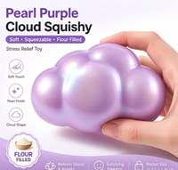 Jouet Squishy Nuage à Remontée Lente, Balle Anti-Stress Translucide en Gelée, Matériau TPR, Unisexe, pour les 14 ans et plus, Mini Fidget pour les Doigts, Soulagement du Stress