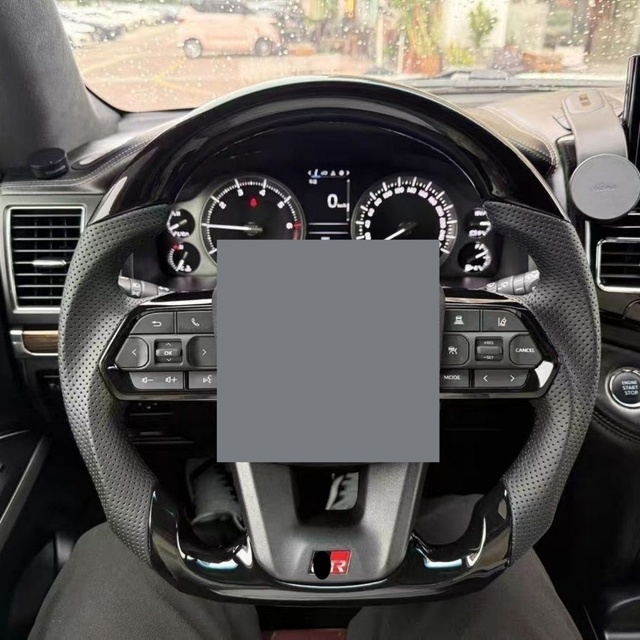 Yp for Land Cruiser Prado 2003-2021 LC300 GR Style Leather Sports Black Button Real Steering Wheel Model Yp
