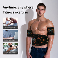 Ceinture de massage portable rechargeable en silicone pour électrostimulation ciblée des zones abdominales et musculaires