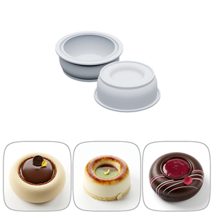 Moule à gâteau rond en silicone personnalisable en usine, LFGB 100% qualité alimentaire, platine sans BPA, réutilisable pour mousse et gâteaux - Product Image 4