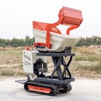 Kleiner Raupentransporter mit Gasantrieb und Selbstladefunktion Mini-Dumper