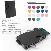 Portefeuille d'affaires en aluminium CardHoda Customrfid Fashion Credit Card, blocage RFID, antivol, multifonction, sans fermeture, porte-clés 6