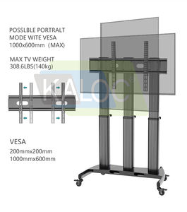 Support de télévision motorisé à télécommande KALOC KLC-DT120, support de télévision sur pied électrique, réglable en hauteur, chariot de télévision amovible, support de télévision - Product Image 6