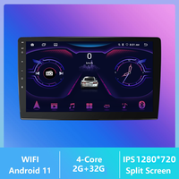 Lecteur DVD de voiture Android 11 universel, écran HD 9 pouces 1280*720 et entrée caméra arrière, Carplay pour Citroën C4 Grand Picasso 2006-2012