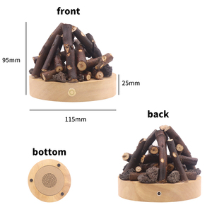 Decorazione albero lampada da tavolo in legno rumore bianco USB lampada Touch da comodino ricaricabile con batteria - Product Image 4